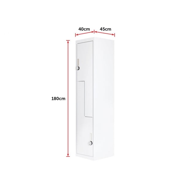 Grey Two-door L-shaped Storage Lockers w/4 digit combination Lock Image 9