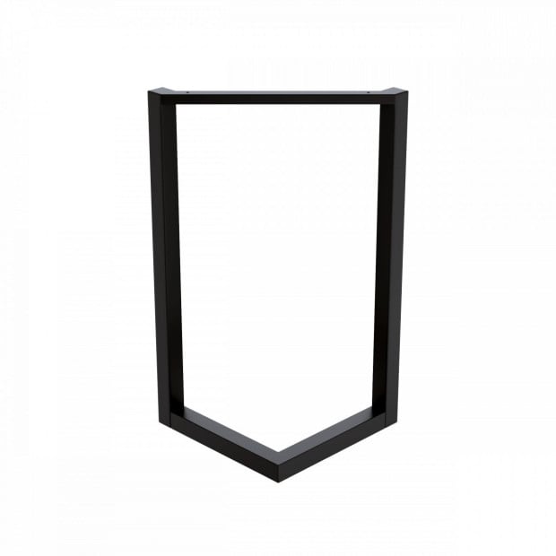 V Shaped Table Bench Desk Legs Retro Industrial Design Fully Welded - Black Image 3
