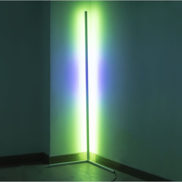 Modern - Colour Rgb - Minimalist Led Corner Floor Lamp - White - Mood Lighting Image 4