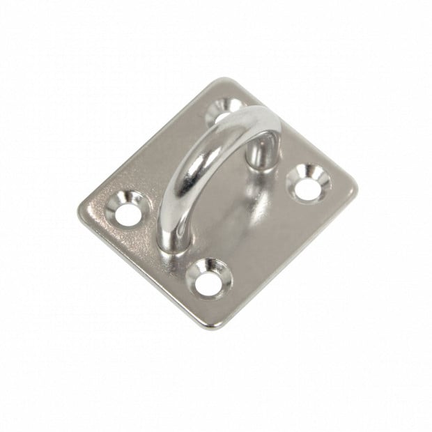 4x M6 304 Stainless Steel Oblong Pad Eye Plate Hardware Staple Hook Image 3