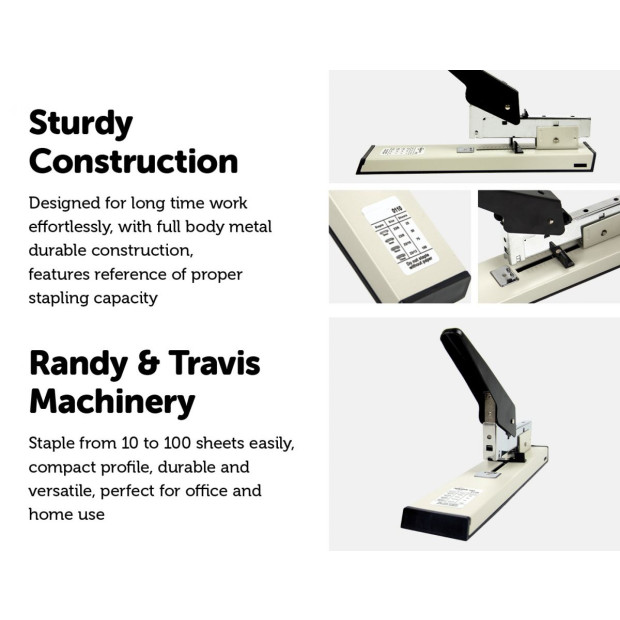 Heavy Duty Home Office Stapler 100 Sheets Capacity 1000 Staples Image 3