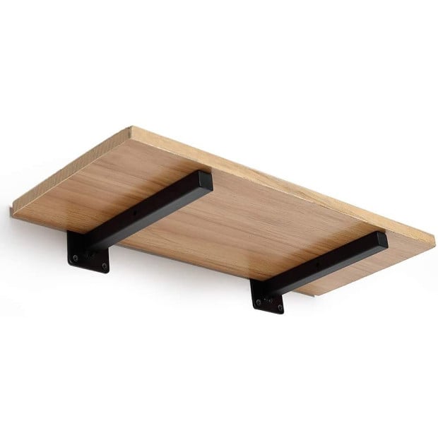 20cm Floating Shelf Brackets Metal Shelving Supports 4-pack Image 5