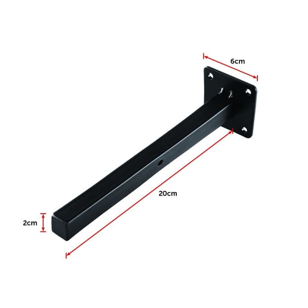 20cm Floating Shelf Brackets Metal Shelving Supports 4-pack Image 9