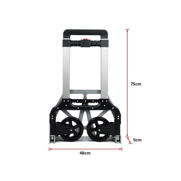 150kg Portable Cart Folding Push Hand Collapsible Luggage Trolley Image 11