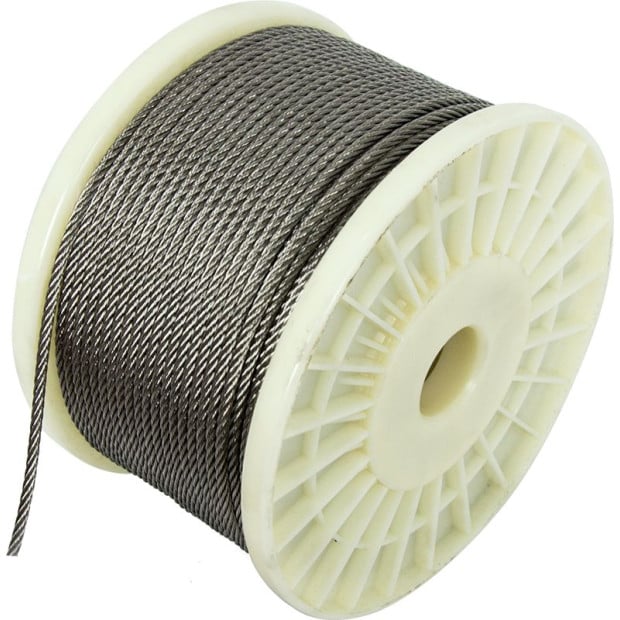 50m 316 Marine Stainless Steel Wire Cable Balustrade Rigging 7x19 4mm Image 4