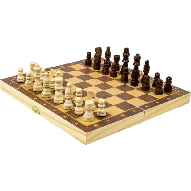 Chess Board Games Folding Large Chess Wooden Set Wood Toy Gift Image 4