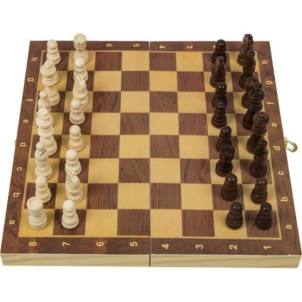 Chess Board Games Folding Large Chess Wooden Set Wood Toy Gift Image 5