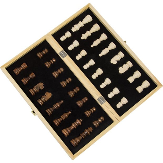Chess Board Games Folding Large Chess Wooden Set Wood Toy Gift Image 6