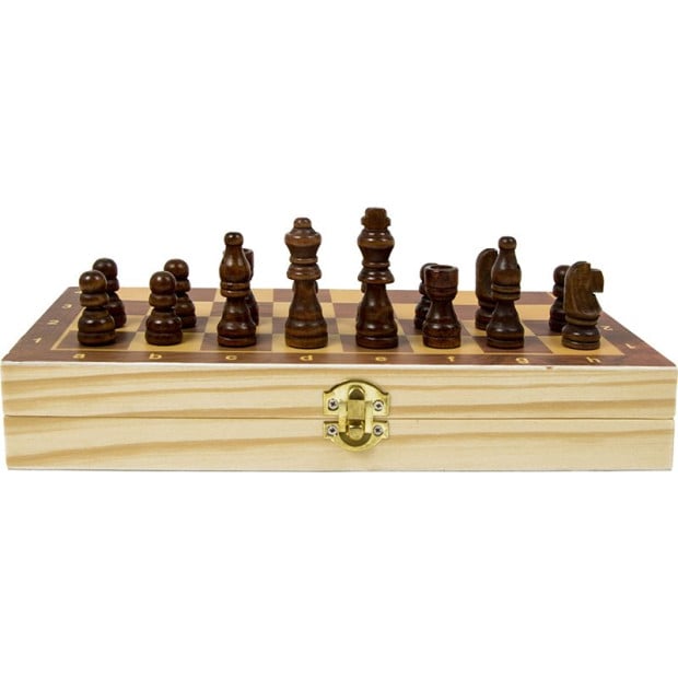 Chess Board Games Folding Large Chess Wooden Set Wood Toy Gift Image 8
