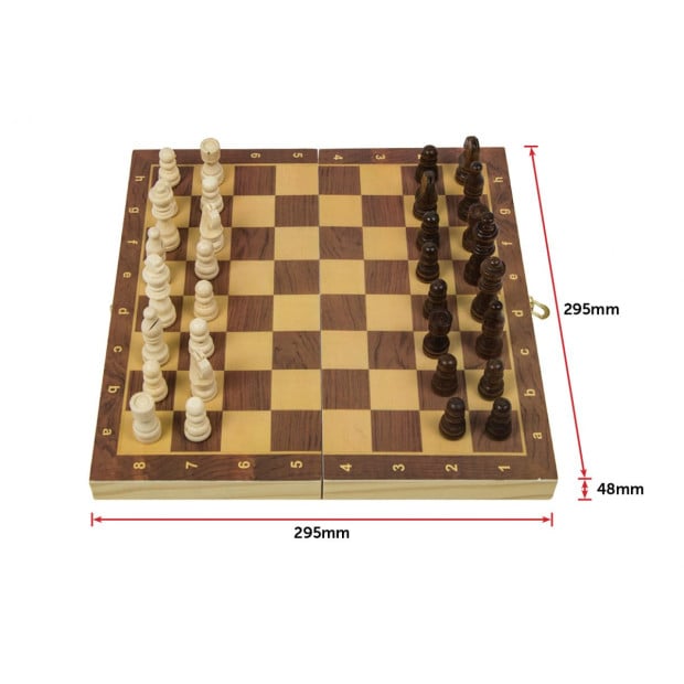 Chess Board Games Folding Large Chess Wooden Set Wood Toy Gift Image 9