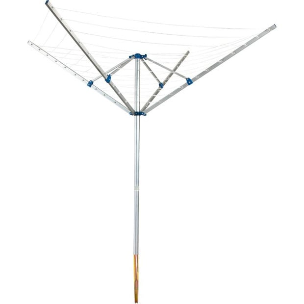 4 Arm Rotary Washing Line Clothes Dryer Outdoor Free Cover Spike 40m Image 5