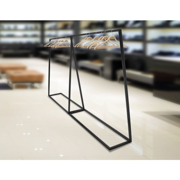 Commercial Clothing Garment Rack Shop Black Image 8