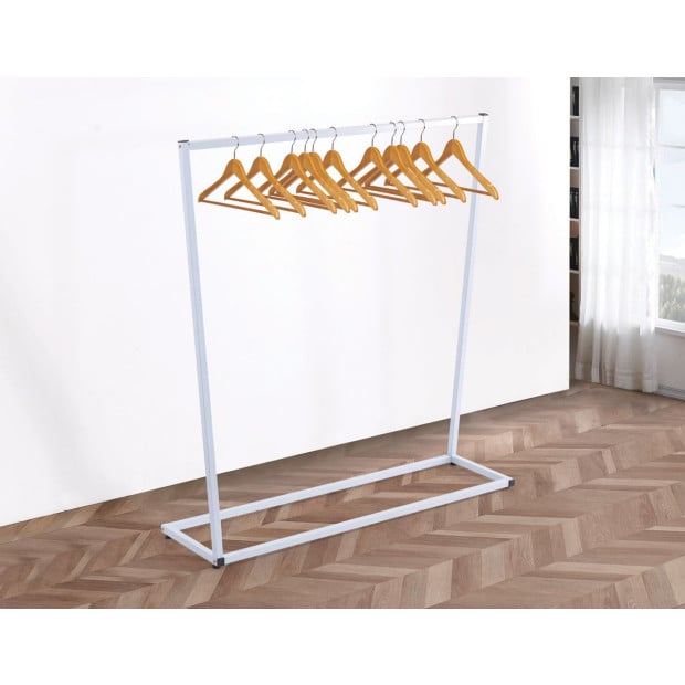 Commercial Clothing Garment Rack Shop White