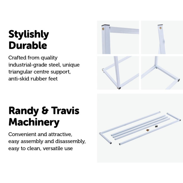 Commercial Clothing Garment Rack Shop White Image 10