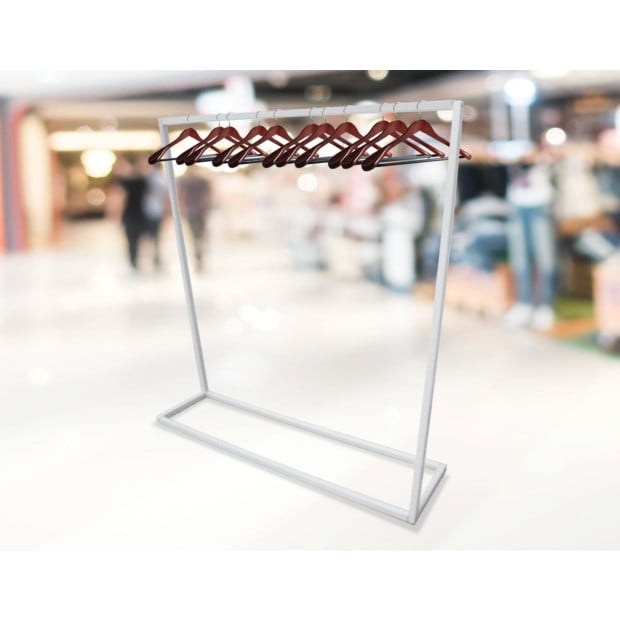 Commercial Clothing Garment Rack Shop White Image 6