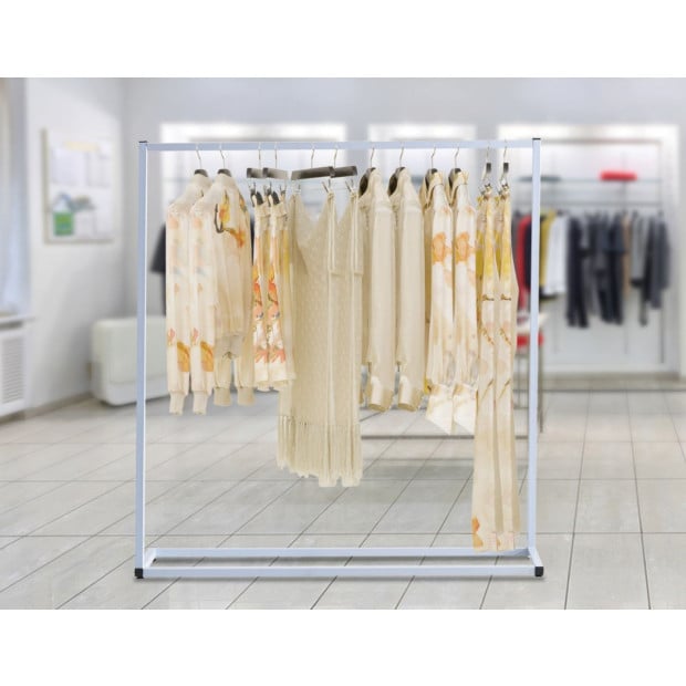 Commercial Clothing Garment Rack Shop White Image 7