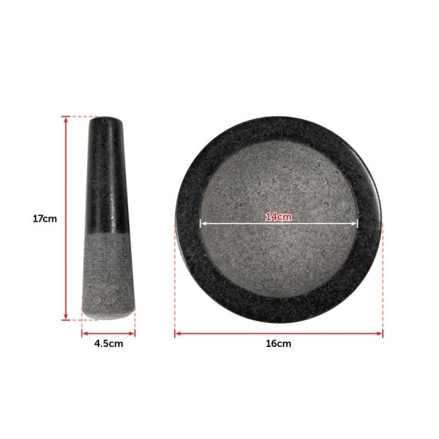 Large Pestle And Mortar Set Durable Granite Stone Spice & Herb Crusher Image 8