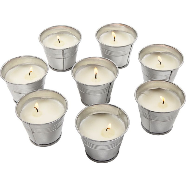 8x Mosquito Insect Bug Repellent Small Bucket Citronella Candles Image 6