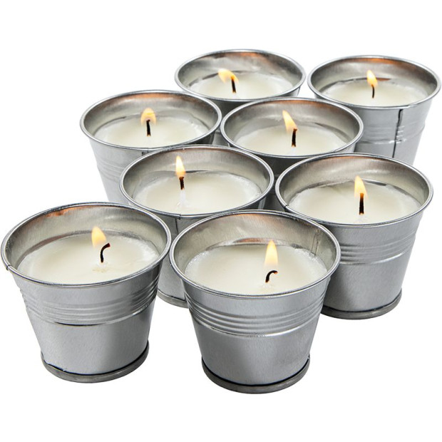 8x Mosquito Insect Bug Repellent Small Bucket Citronella Candles Image 7