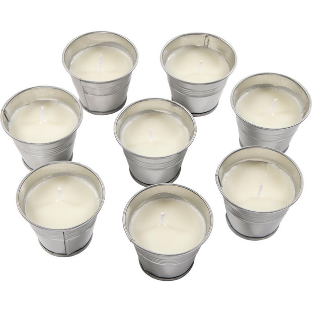 8x Mosquito Insect Bug Repellent Small Bucket Citronella Candles Image 8