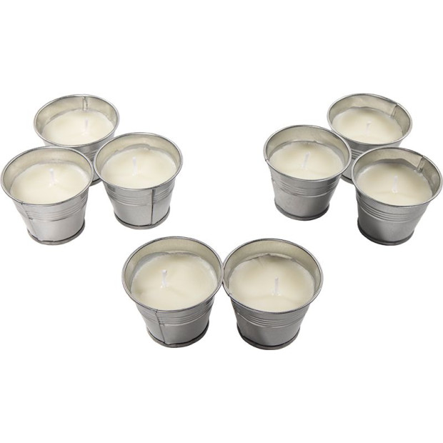 8x Mosquito Insect Bug Repellent Small Bucket Citronella Candles Image 9