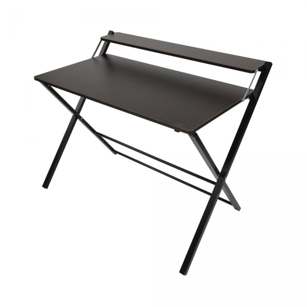 Folding Desk With Shelf Computer Table Side Home Office Furniture Image 3