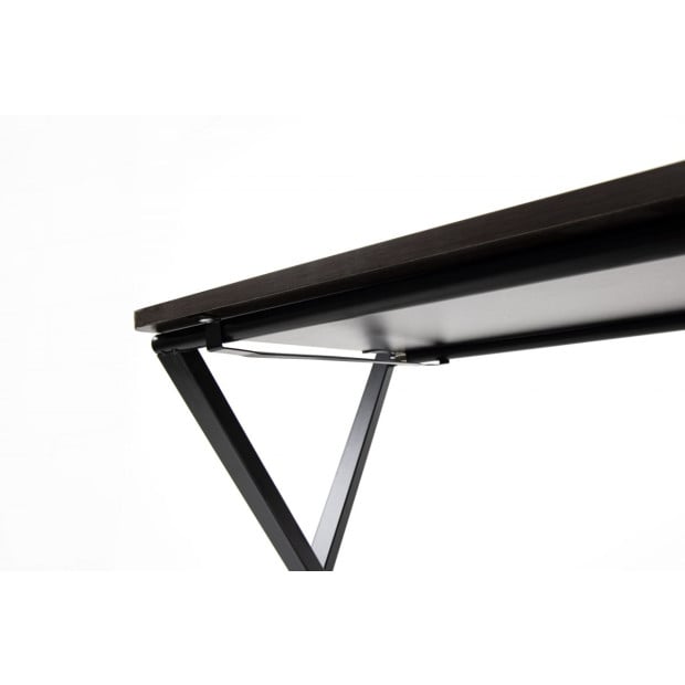 Folding Desk With Shelf Computer Table Side Home Office Furniture Image 7