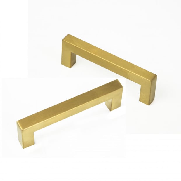 15x Brushed Brass Drawer Kitchen Cabinet Handles Gold Finish 96mm Image 7