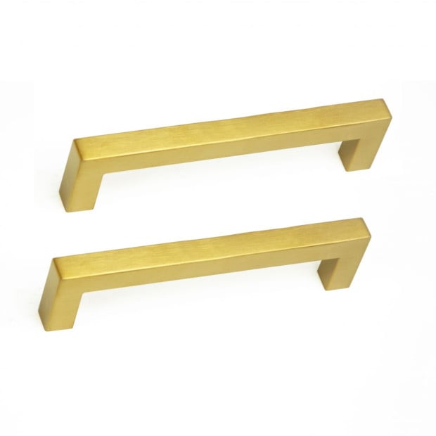 15x Brushed Brass Drawer Kitchen Cabinet Handles - Gold Finish 128mm Image 6