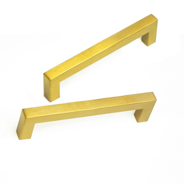 15x Brushed Brass Drawer Kitchen Cabinet Handles - Gold Finish 128mm Image 9