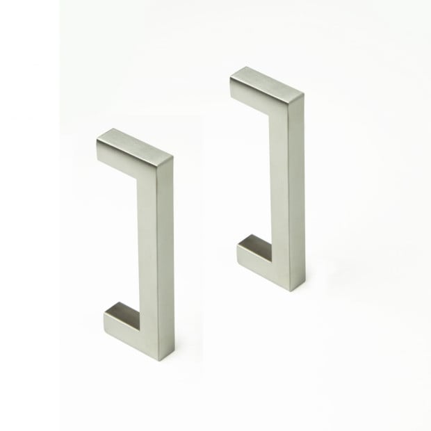 Brushed Nickel Stainless Steel Kitchen Cabinet Square Handles 15-pack Image 5