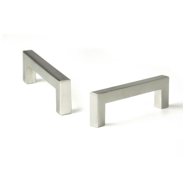 Brushed Nickel Stainless Steel Kitchen Cabinet Square Handles 15-pack Image 7