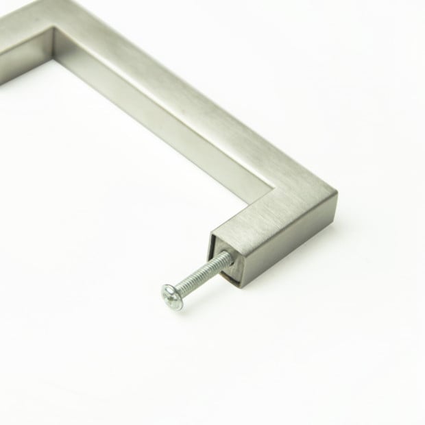 Brushed Nickel Stainless Steel Kitchen Cabinet Square Handles 15-pack Image 8