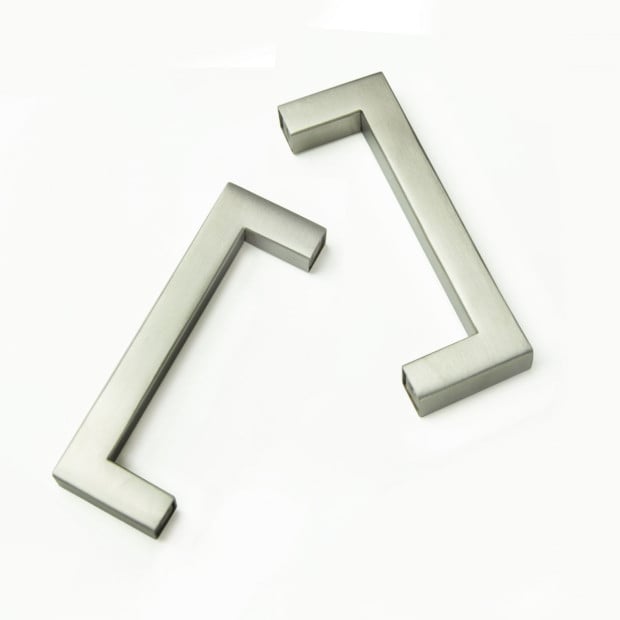 Brushed Nickel Stainless Steel Kitchen Cabinet Square Handles 15-pack Image 9