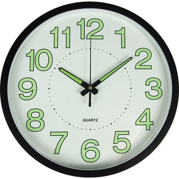 305mm Luminous Wall Clock Glow In The Dark Silent Quartz Modern Clock Image 5