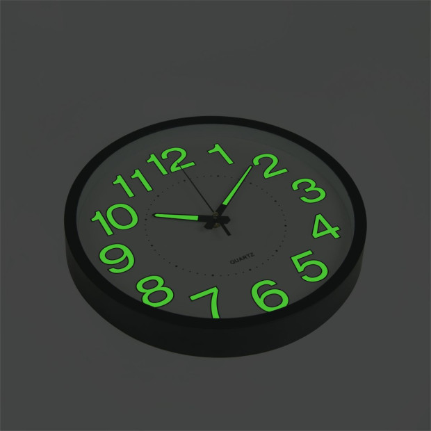 305mm Luminous Wall Clock Glow In The Dark Silent Quartz Modern Clock Image 6