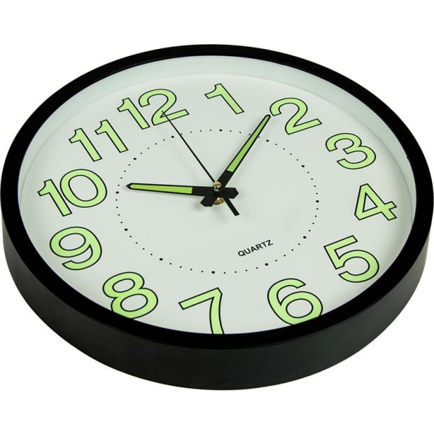305mm Luminous Wall Clock Glow In The Dark Silent Quartz Modern Clock Image 7
