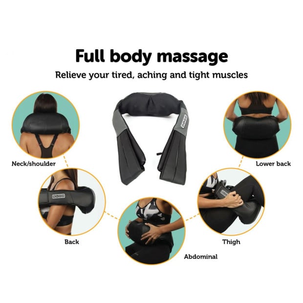 Shiatsu Neck & Back Massager With Heat Deep Kneading Massage Pillow Image 5