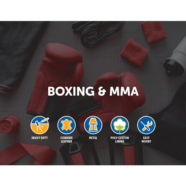 Boxing Speed Bag Cowhide Leather Mma Punching Focus Bag Training Speed Image 2