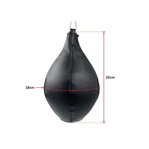 Boxing Speed Bag Cowhide Leather Mma Punching Focus Bag Training Speed Image 8