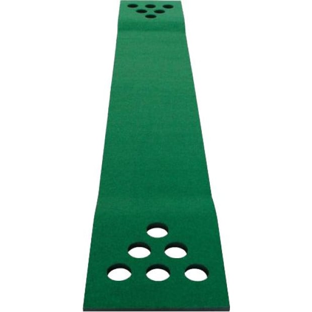 Golf Beer Pong Game Toy Set Green Putting Matt With 2 Putters, 6 Balls Image 8