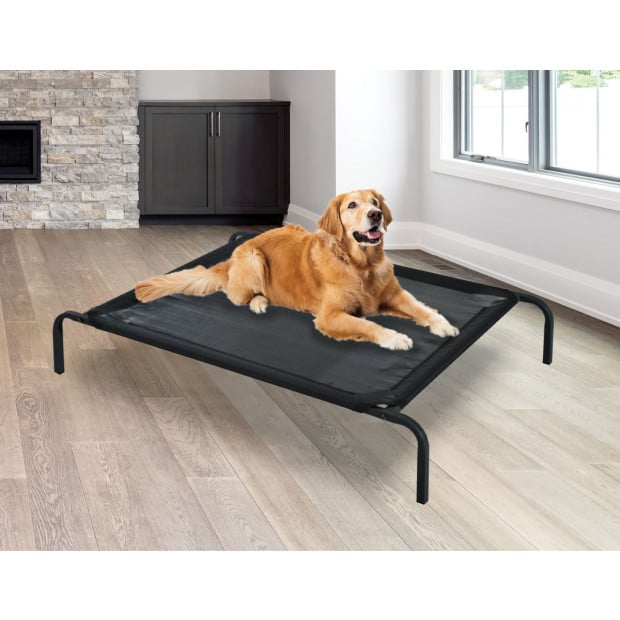 110 X 80cm Elevated Pet Sleep Bed Dog Cat Cot Home Outdoor Portable