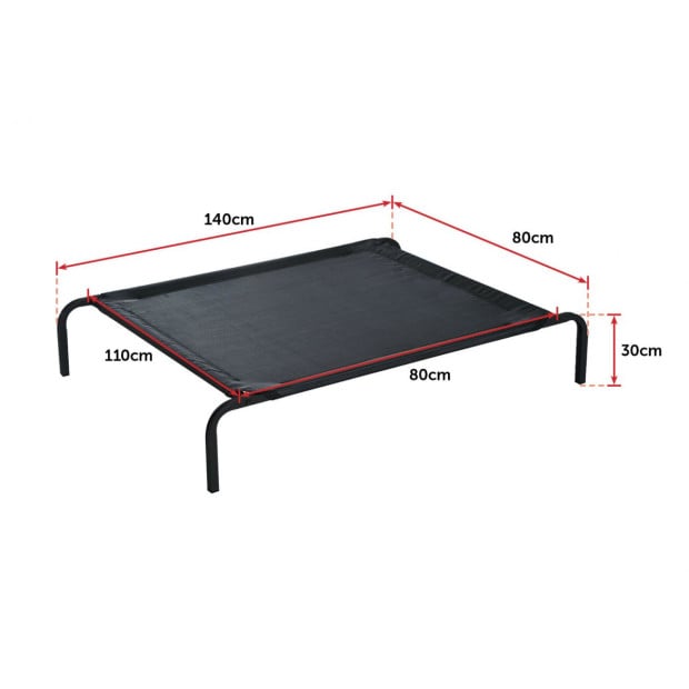 110 X 80cm Elevated Pet Sleep Bed Dog Cat Cot Home Outdoor Portable Image 10