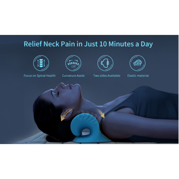 Neck Traction Pillow Rest Cloud Support Cervical Pain Relief Image 2
