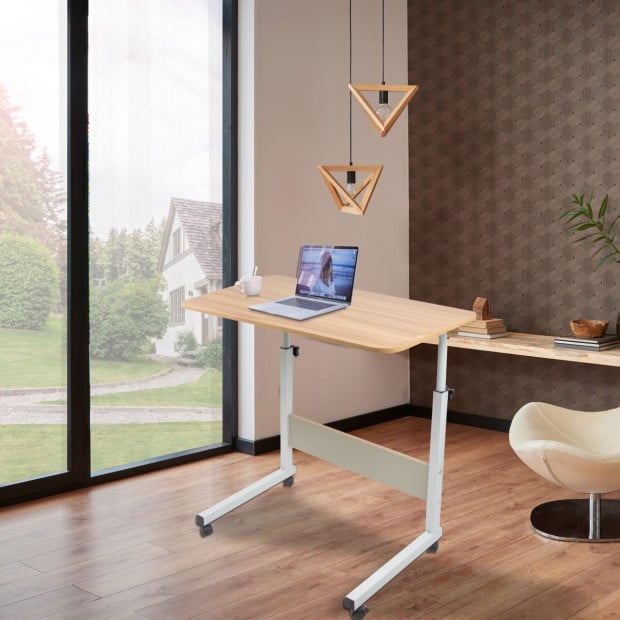 Wood Computer Desk Table Workstation Office Study Home Furniture Brown