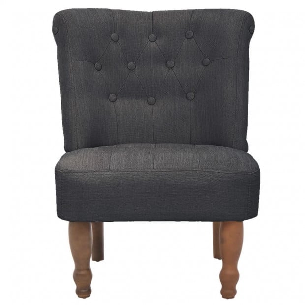 French Chair Grey Fabric Image 3