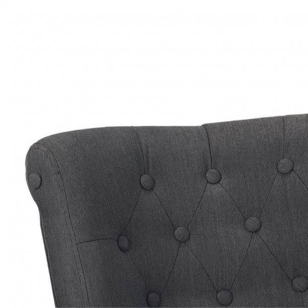 French Chair Grey Fabric Image 5