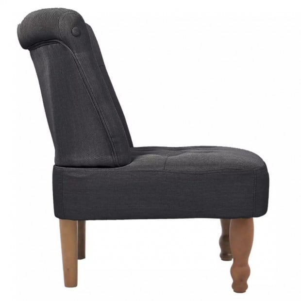 French Chairs 2 Pcs Grey Fabric Image 5