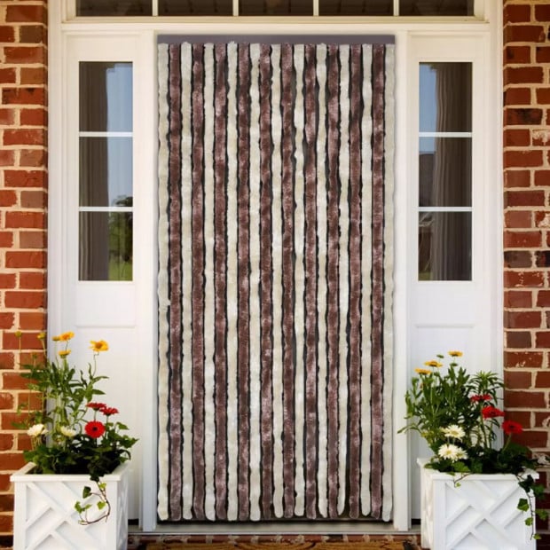 Insect Curtain Beige And Light Brown 90x220 Cm Chenille Image 2