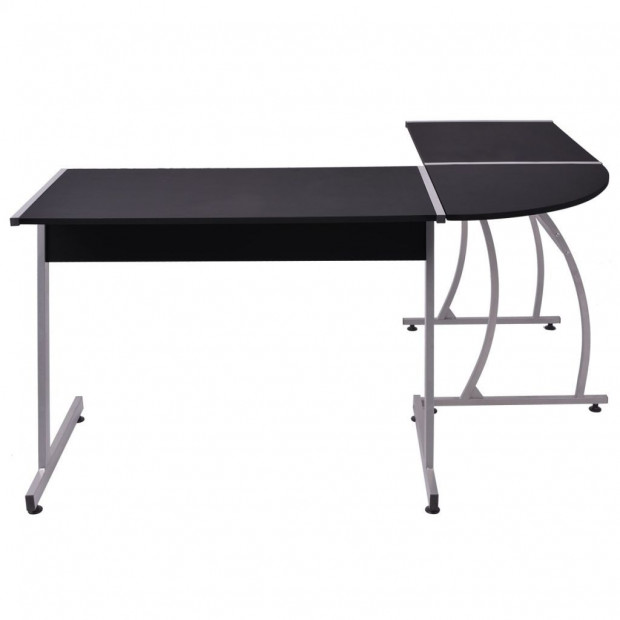 Corner Desk L-shaped Black Image 3